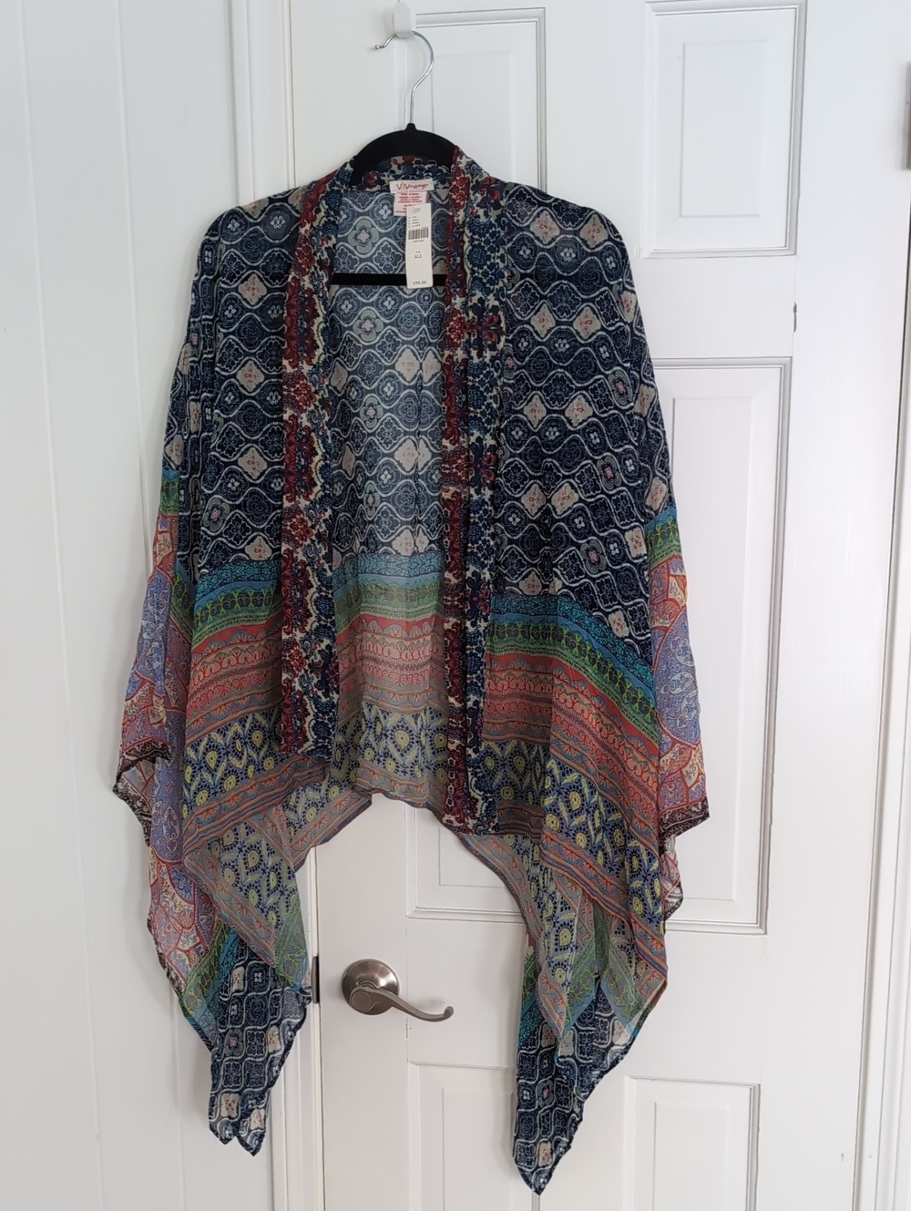 Multicolor Patterned Sheer Wrap